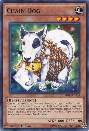 Chain Dog BP03 EN080 Common 1st Edition Battle Pack 3 Monster League 1st Edition Singles Chain Dog BP03 EN080 Common 1st Edition Battle Pack 3 Monster League 1st Edition Singles