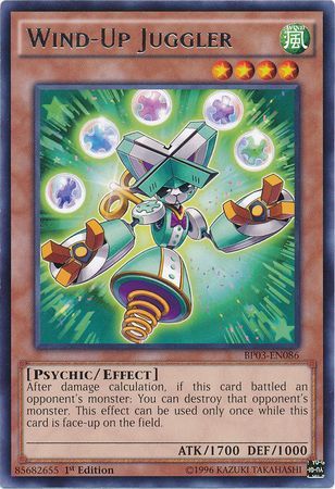 Wind Up Juggler BP03 EN086 Rare 1st Edition Battle Pack 3 Monster League 1st Edition Singles Wind Up Juggler BP03 EN086 Rare 1st Edition Battle Pack 3 Monster League 1st Edition Singles