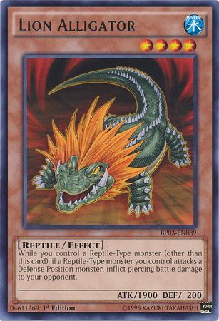 Lion Alligator BP03 EN089 Rare 1st Edition Lion Alligator BP03 EN089 Rare 1st Edition