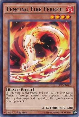 Fencing Fire Ferret BP03 EN107 Rare 1st Edition Fencing Fire Ferret BP03 EN107 Rare 1st Edition