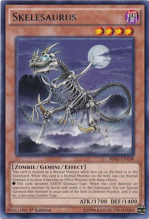 Skelesaurus BP03 EN108 Rare 1st Edition Battle Pack 3 Monster League 1st Edition Singles Skelesaurus BP03 EN108 Rare 1st Edition Battle Pack 3 Monster League 1st Edition Singles