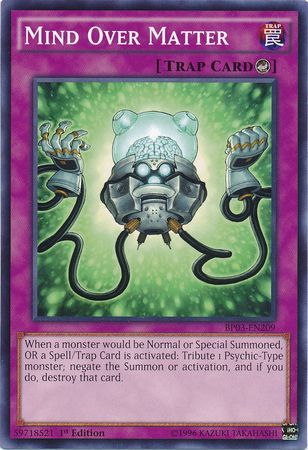 Mind Over Matter BP03 EN209 Common 1st Edition Battle Pack 3 Monster League 1st Edition Singles Mind Over Matter BP03 EN209 Common 1st Edition Battle Pack 3 Monster League 1st Edition Singles