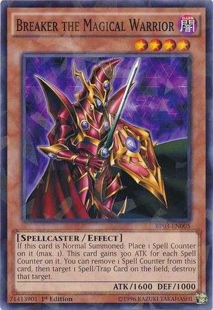 Breaker the Magical Warrior BP03 EN005 Shatterfoil Rare 1st Edition Breaker the Magical Warrior BP03 EN005 Shatterfoil Rare 1st Edition