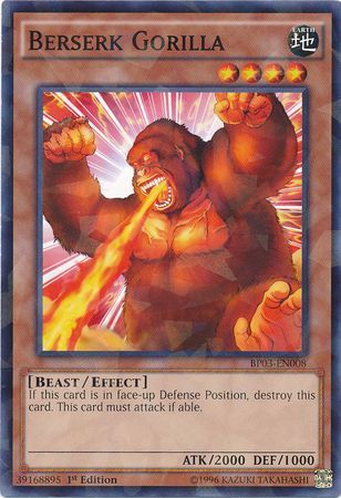 Berserk Gorilla BP03 EN008 Shatterfoil Rare 1st Edition Berserk Gorilla BP03 EN008 Shatterfoil Rare 1st Edition