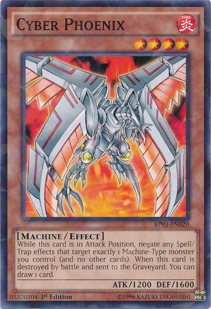Cyber Phoenix BP03 EN020 Shatterfoil Rare 1st Edition Cyber Phoenix BP03 EN020 Shatterfoil Rare 1st Edition