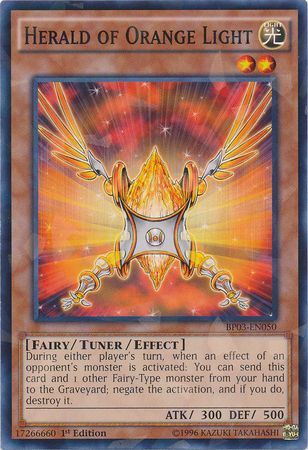 Herald of Orange Light BP03 EN050 Shatterfoil Rare 1st Edition Herald of Orange Light BP03 EN050 Shatterfoil Rare 1st Edition