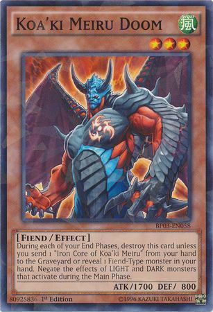Koa ki Meiru Doom BP03 EN058 Shatterfoil Rare 1st Edition Koa ki Meiru Doom BP03 EN058 Shatterfoil Rare 1st Edition