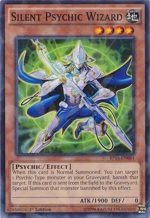 Silent Psychic Wizard BP03 EN084 Shatterfoil Rare 1st Edition Silent Psychic Wizard BP03 EN084 Shatterfoil Rare 1st Edition