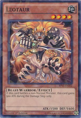 Leotaur BP03 EN102 Shatterfoil Rare 1st Edition Leotaur BP03 EN102 Shatterfoil Rare 1st Edition