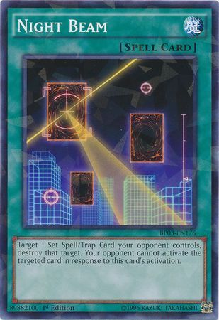 Night Beam BP03 EN176 Shatterfoil Rare 1st Edition Night Beam BP03 EN176 Shatterfoil Rare 1st Edition