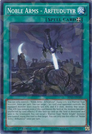 Noble Arms Arfeudutyr BP03 EN181 Shatterfoil Rare 1st Edition Battle Pack 3 Monster League Shatterfoil Rare 1st Edition Singles Noble Arms Arfeudutyr BP03 EN181 Shatterfoil Rare 1st Edition Battle Pack 3 Monster League Shatterfoil Rare 1st Edition Singles