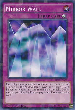 Mirror Wall BP03 EN188 Shatterfoil Rare 1st Edition Mirror Wall BP03 EN188 Shatterfoil Rare 1st Edition