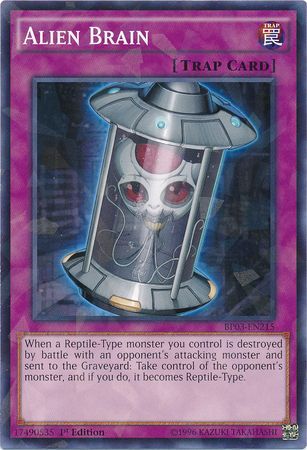 Alien Brain BP03 EN215 Shatterfoil Rare 1st Edition Alien Brain BP03 EN215 Shatterfoil Rare 1st Edition