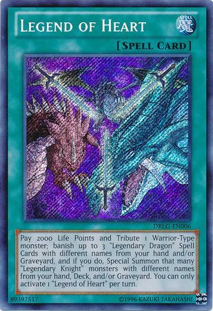 Legend of Heart DRLG EN006 Secret Rare Unlimited Legend of Heart DRLG EN006 Secret Rare Unlimited