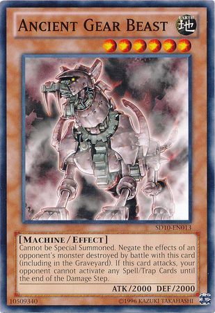 Ancient Gear Beast SD10 EN013 Common Unlimited Ancient Gear Beast SD10 EN013 Common Unlimited
