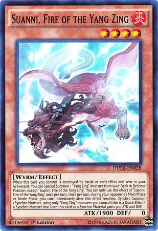 Suanni Fire of the Yang Zing DUEA EN028 Super Rare 1st Edition Suanni Fire of the Yang Zing DUEA EN028 Super Rare 1st Edition