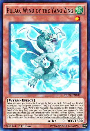 Pulao Wind of the Yang Zing DUEA EN031 Super Rare 1st Edition Duelist Alliance 1st Edition Singles Pulao Wind of the Yang Zing DUEA EN031 Super Rare 1st Edition Duelist Alliance 1st Edition Singles