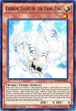 Chiwen Light of the Yang Zing DUEA EN032 Ultra Rare 1st Edition Duelist Alliance 1st Edition Singles Chiwen Light of the Yang Zing DUEA EN032 Ultra Rare 1st Edition Duelist Alliance 1st Edition Singles