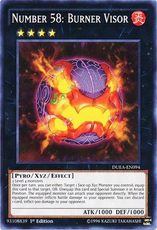 Number 58 Burner Visor DUEA EN094 Common 1st Edition Number 58 Burner Visor DUEA EN094 Common 1st Edition