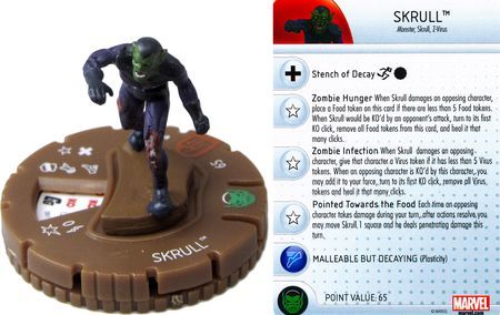 #061 Guardians of the Galaxy Marvel HeroClix Chase Rare SKRULL ZOMBIE 