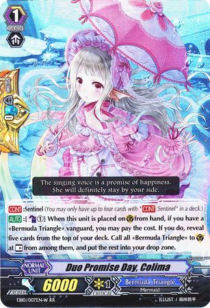 Duo Promise Day Colima EB10 007EN W Double Rare RR Extra Booster 10 Divas Duet Singles Duo Promise Day Colima EB10 007EN W Double Rare RR Extra Booster 10 Divas Duet Singles