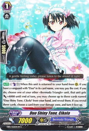 Duo Shiny Tone Cikola EB10 022EN W Common C Extra Booster 10 Divas Duet Singles Duo Shiny Tone Cikola EB10 022EN W Common C Extra Booster 10 Divas Duet Singles
