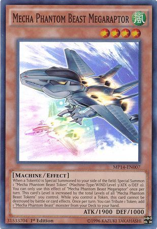 Mecha Phantom Beast Megaraptor MP14 EN007 Super Rare 1st Edition Mecha Phantom Beast Megaraptor MP14 EN007 Super Rare 1st Edition