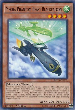 Mecha Phantom Beast Blackfalcon MP14 EN009 Common 1st Edition Yu Gi Oh 2014 Mega Tins Singles Mecha Phantom Beast Blackfalcon MP14 EN009 Common 1st Edition Yu Gi Oh 2014 Mega Tins Singles