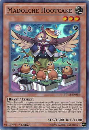 Madolche Hootcake MP14 EN018 Super Rare 1st Edition Madolche Hootcake MP14 EN018 Super Rare 1st Edition