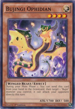 Bujingi Ophidian MP14 EN074 Common 1st Edition Yu Gi Oh 2014 Mega Tins Singles Bujingi Ophidian MP14 EN074 Common 1st Edition Yu Gi Oh 2014 Mega Tins Singles
