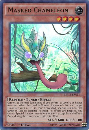 Masked Chameleon MP14 EN091 Ultra Rare 1st Edition Masked Chameleon MP14 EN091 Ultra Rare 1st Edition
