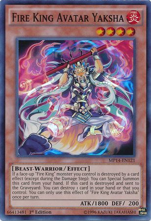 Fire King Avatar Yaksha MP14 EN121 Super Rare 1st Edition Fire King Avatar Yaksha MP14 EN121 Super Rare 1st Edition