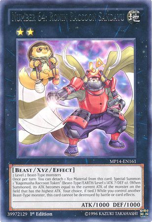 Number 64 Ronin Raccoon Sandayu MP14 EN161 Rare 1st Edition Number 64 Ronin Raccoon Sandayu MP14 EN161 Rare 1st Edition