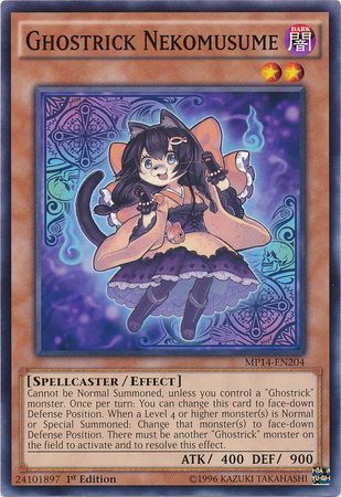 Ghostrick Nekomusume MP14 EN204 Common 1st Edition Yu Gi Oh 2014 Mega Tins Singles Ghostrick Nekomusume MP14 EN204 Common 1st Edition Yu Gi Oh 2014 Mega Tins Singles