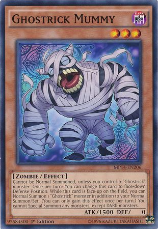 Ghostrick Mummy MP14 EN206 Common 1st Edition Yu Gi Oh 2014 Mega Tins Singles Ghostrick Mummy MP14 EN206 Common 1st Edition Yu Gi Oh 2014 Mega Tins Singles