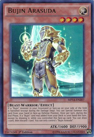 Bujin Arasuda MP14 EN207 Ultra Rare 1st Edition Yu Gi Oh 2014 Mega Tins Singles Bujin Arasuda MP14 EN207 Ultra Rare 1st Edition Yu Gi Oh 2014 Mega Tins Singles