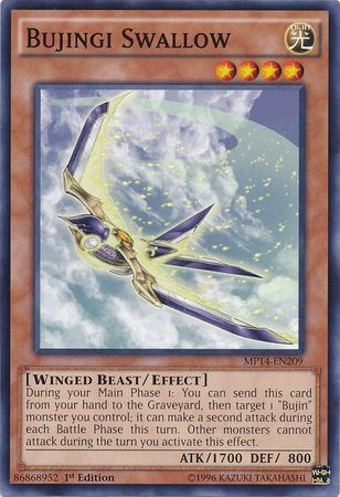 Bujingi Swallow MP14 EN209 Common 1st Edition Yu Gi Oh 2014 Mega Tins Singles Bujingi Swallow MP14 EN209 Common 1st Edition Yu Gi Oh 2014 Mega Tins Singles
