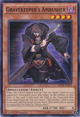 Gravekeeper s Ambusher MP14 EN213 Common 1st Edition Yu Gi Oh 2014 Mega Tins Singles Gravekeeper s Ambusher MP14 EN213 Common 1st Edition Yu Gi Oh 2014 Mega Tins Singles