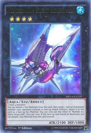 Number 101 Silent Honor ARK MP14 EN219 Ultra Rare 1st Edition Yu Gi Oh 2014 Mega Tins Singles Number 101 Silent Honor ARK MP14 EN219 Ultra Rare 1st Edition Yu Gi Oh 2014 Mega Tins Singles
