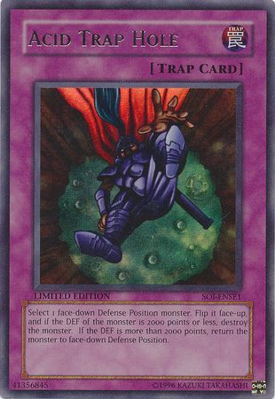 Acid Trap Hole SOI ENSE1 Ultra Rare Yu Gi Oh Promo Cards Acid Trap Hole SOI ENSE1 Ultra Rare Yu Gi Oh Promo Cards