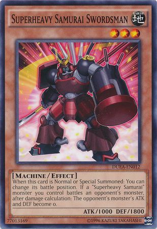 Superheavy Samurai Swordsman DUEA EN012 Common Unlimited Duelist Alliance Unlimited Singles Superheavy Samurai Swordsman DUEA EN012 Common Unlimited Duelist Alliance Unlimited Singles