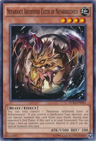 Nefarious Archfiend Eater of Nefariousness DUEA EN035 Common Unlimited Nefarious Archfiend Eater of Nefariousness DUEA EN035 Common Unlimited