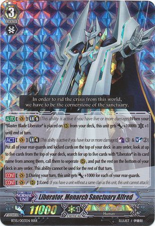 Liberator Monarch Sanctuary Alfred BT15 003EN Triple Rare RRR Liberator Monarch Sanctuary Alfred BT15 003EN Triple Rare RRR