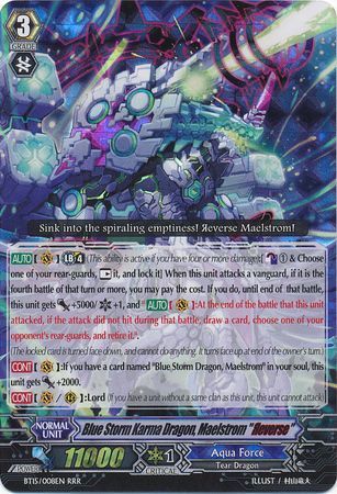 Blue Storm Karma Dragon Maelstrom Reverse BT15 008EN Triple Rare RRR Vol 15 Infinite Rebirth Singles Blue Storm Karma Dragon Maelstrom Reverse BT15 008EN Triple Rare RRR Vol 15 Infinite Rebirth Singles