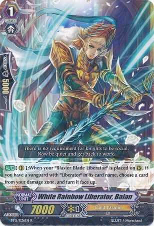 White Rainbow Liberator Balan BT15 026EN Rare R White Rainbow Liberator Balan BT15 026EN Rare R