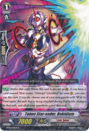 Taboo Star vader Rubidium BT15 032EN Rare R Taboo Star vader Rubidium BT15 032EN Rare R