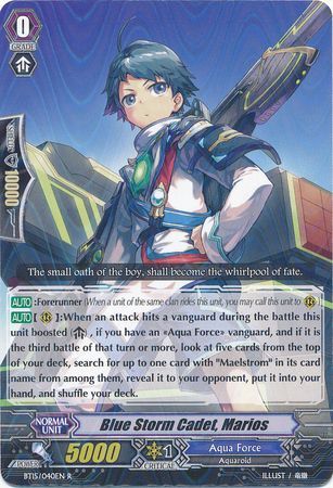 Blue Storm Cadet Marios BT15 040EN Rare R Vol 15 Infinite Rebirth Singles Blue Storm Cadet Marios BT15 040EN Rare R Vol 15 Infinite Rebirth Singles