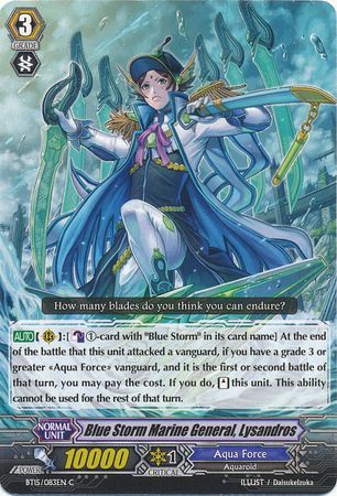 Blue Storm Marine General Lysandros BT15 083EN Common C Blue Storm Marine General Lysandros BT15 083EN Common C