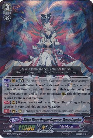 Silver Thorn Dragon Empress Venus Luquier BT15 S07EN Special Parallel SP Vol 15 Infinite Rebirth Singles Silver Thorn Dragon Empress Venus Luquier BT15 S07EN Special Parallel SP Vol 15 Infinite Rebirth Singles
