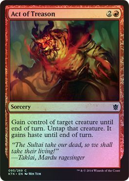 Act of Treason Foil 095 269 Khans of Tarkir Foil Singles Act of Treason Foil 095 269 Khans of Tarkir Foil Singles